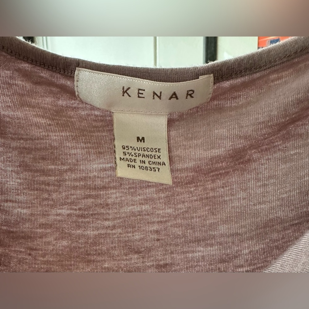 Kenar Mauve Sleeveless Blouse with Cowl Neck - size M - Picture 4 of 4
